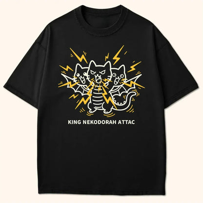King Nekodorah Attac T-Shirt Black / S 27288455665880204025 T-Shirt