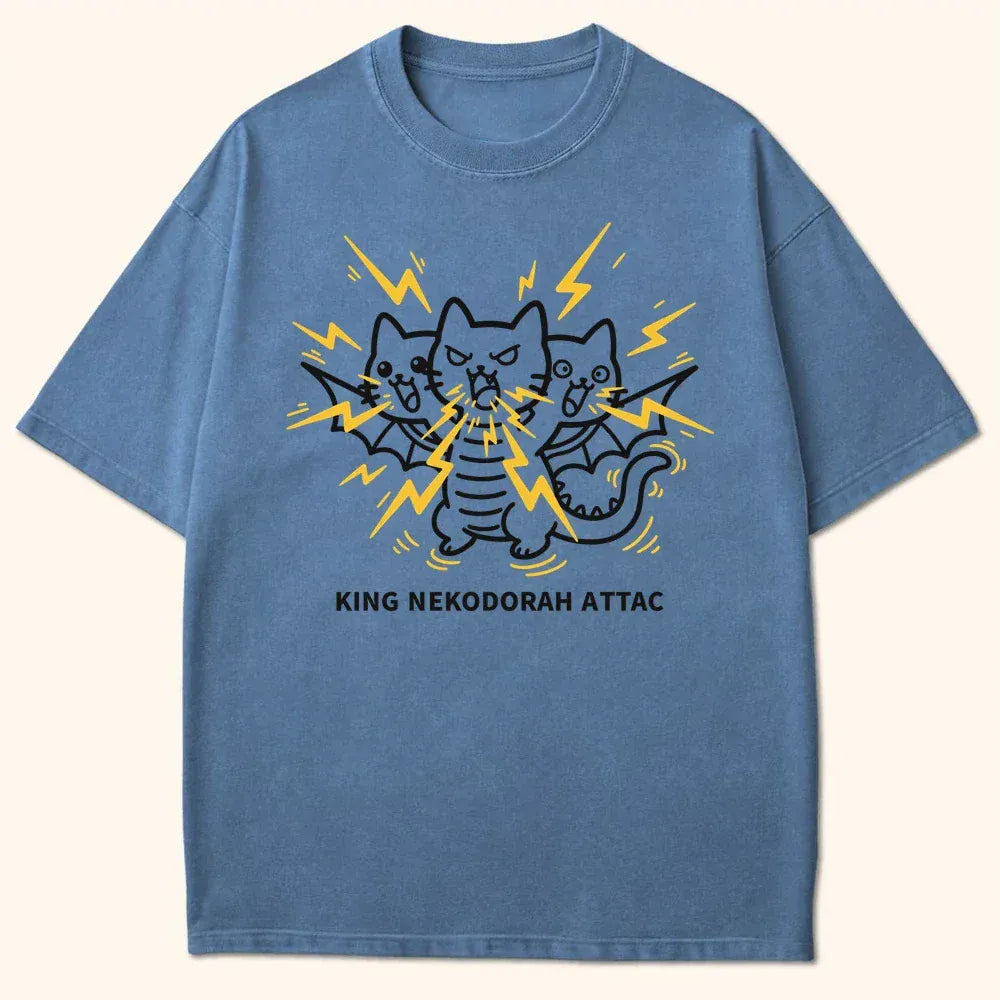 King Nekodorah Attac T-Shirt Blue Jean / S 25346241499424741305 T-Shirt