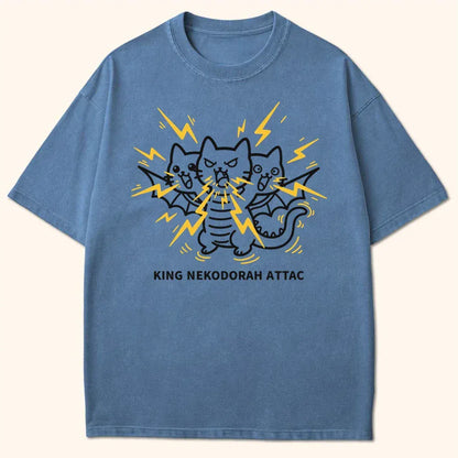 King Nekodorah Attac T-Shirt Blue Jean / S 25346241499424741305 T-Shirt