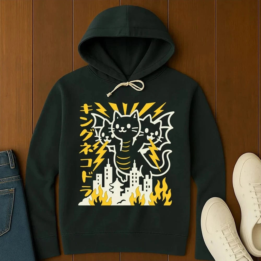 King Nekodorah Hoodie Black / S 13925940086107457043 Hoodie