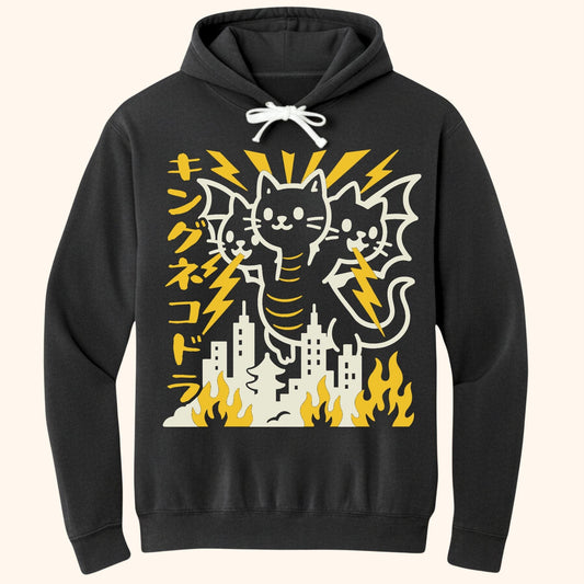 King Nekodorah Hoodie Black / S 13925940086107457043 Hoodie