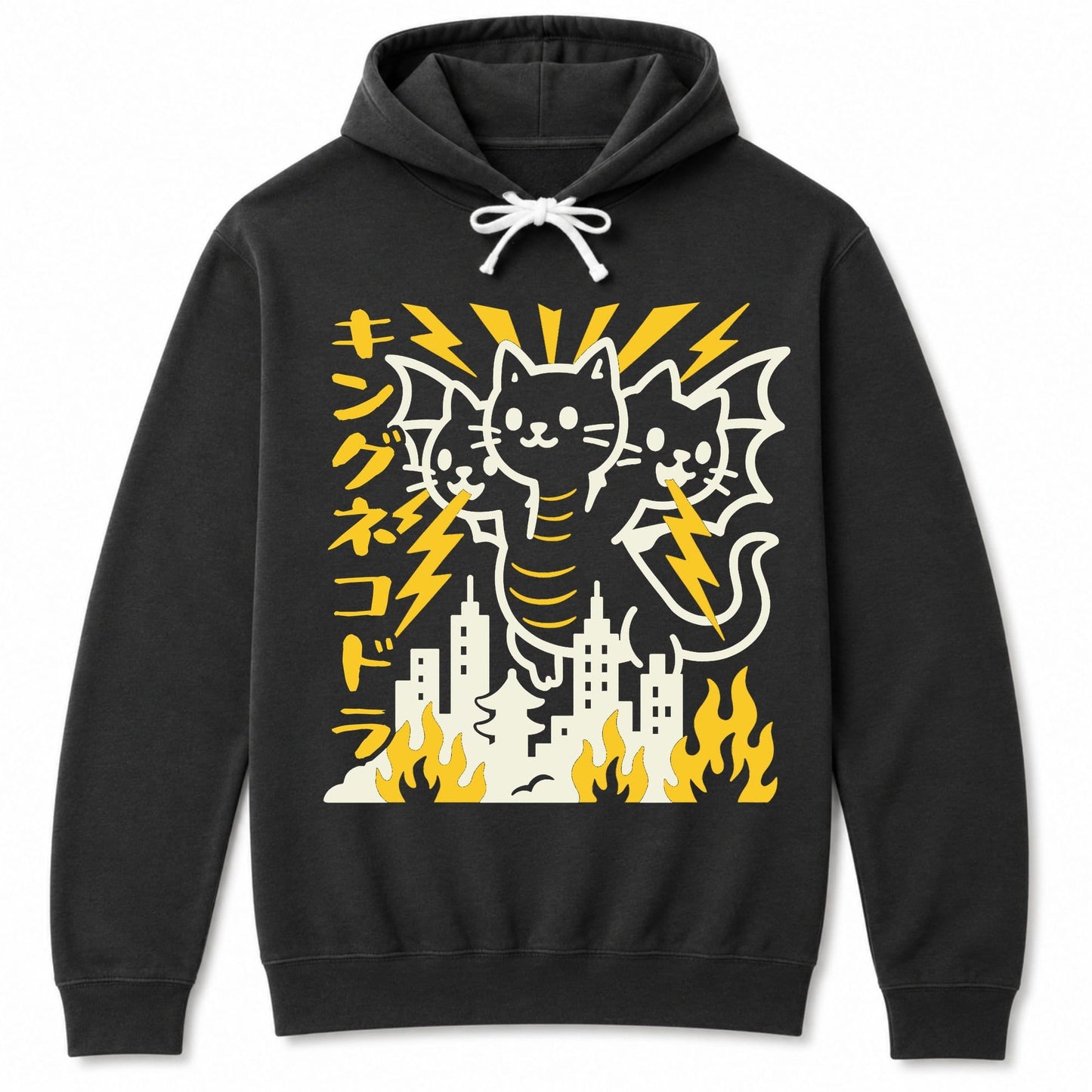 King Nekodorah Hoodie Black / S 13925940086107457043 Hoodie