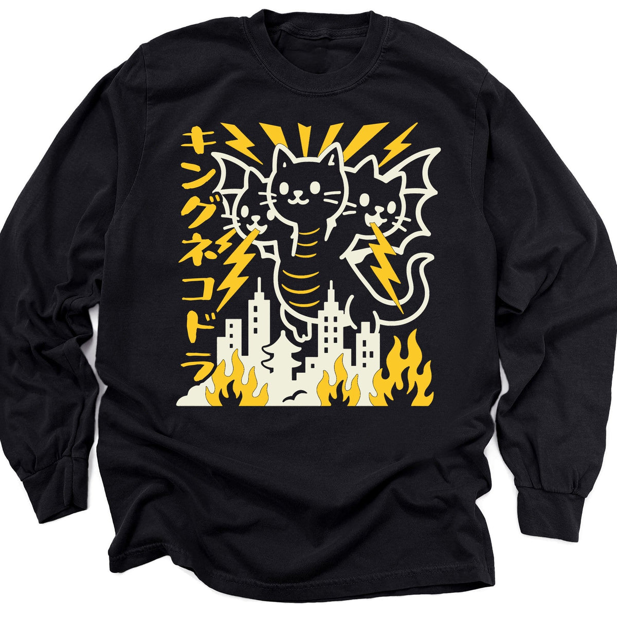 King Nekodorah Long Sleeve Black / M 36043668241335824704 Long-sleeve