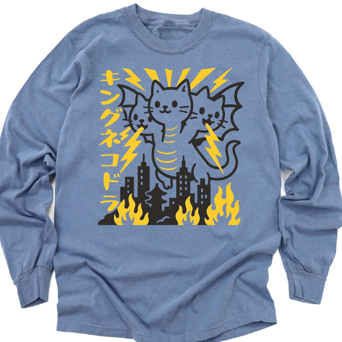 King Nekodorah Long Sleeve Blue Jean / M 94095034436972306922 Long-sleeve