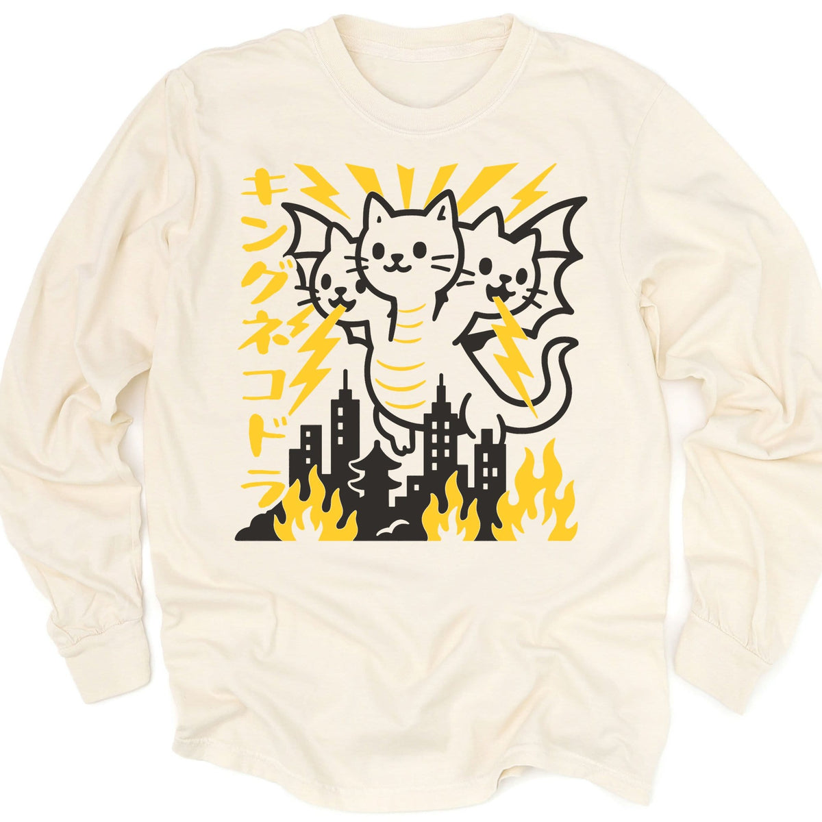 King Nekodorah Long Sleeve Ivory / M 12673451912904428374 Long-sleeve