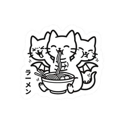 🍥 King Nekodorah Ramen Time — Mini Sticker (2"x2") 2" × 2" / White 22444092033732315033 Paper products