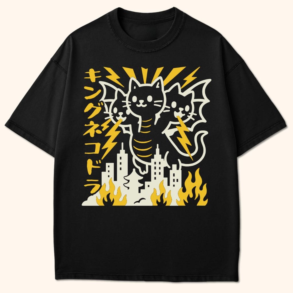King Nekodorah T-Shirt Black / S 16019209485962857732 T-Shirt