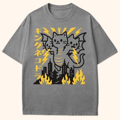 King Nekodorah T-Shirt Grey / S 13588333721665379357 T-Shirt