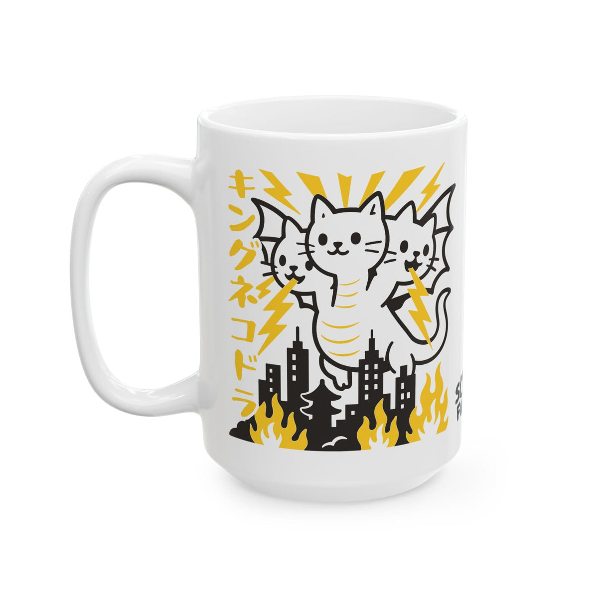 King Nekodorah White Mug (15oz) 15oz 11574626753519987630 Mug
