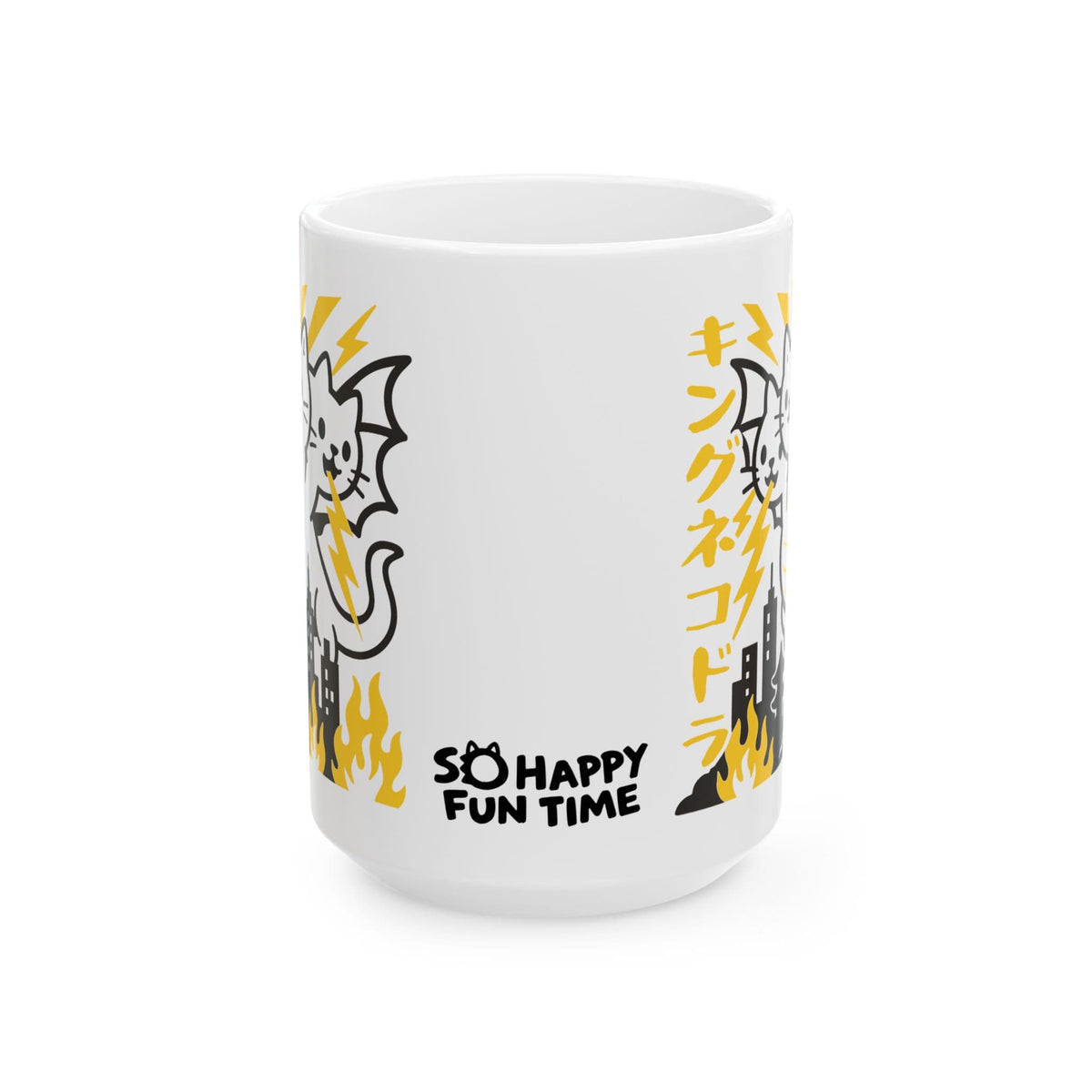 King Nekodorah White Mug (15oz) 15oz 11574626753519987630 Mug