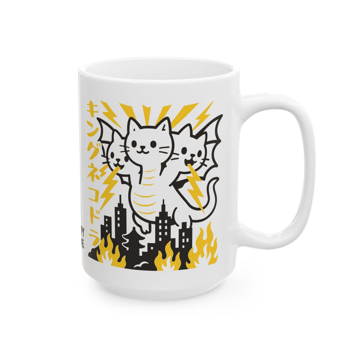 King Nekodorah White Mug (15oz) 15oz 11574626753519987630 Mug
