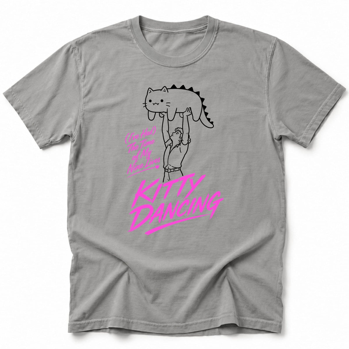 Kitty Dancing T-Shirt Grey / S 85405187689002353523 T-Shirt
