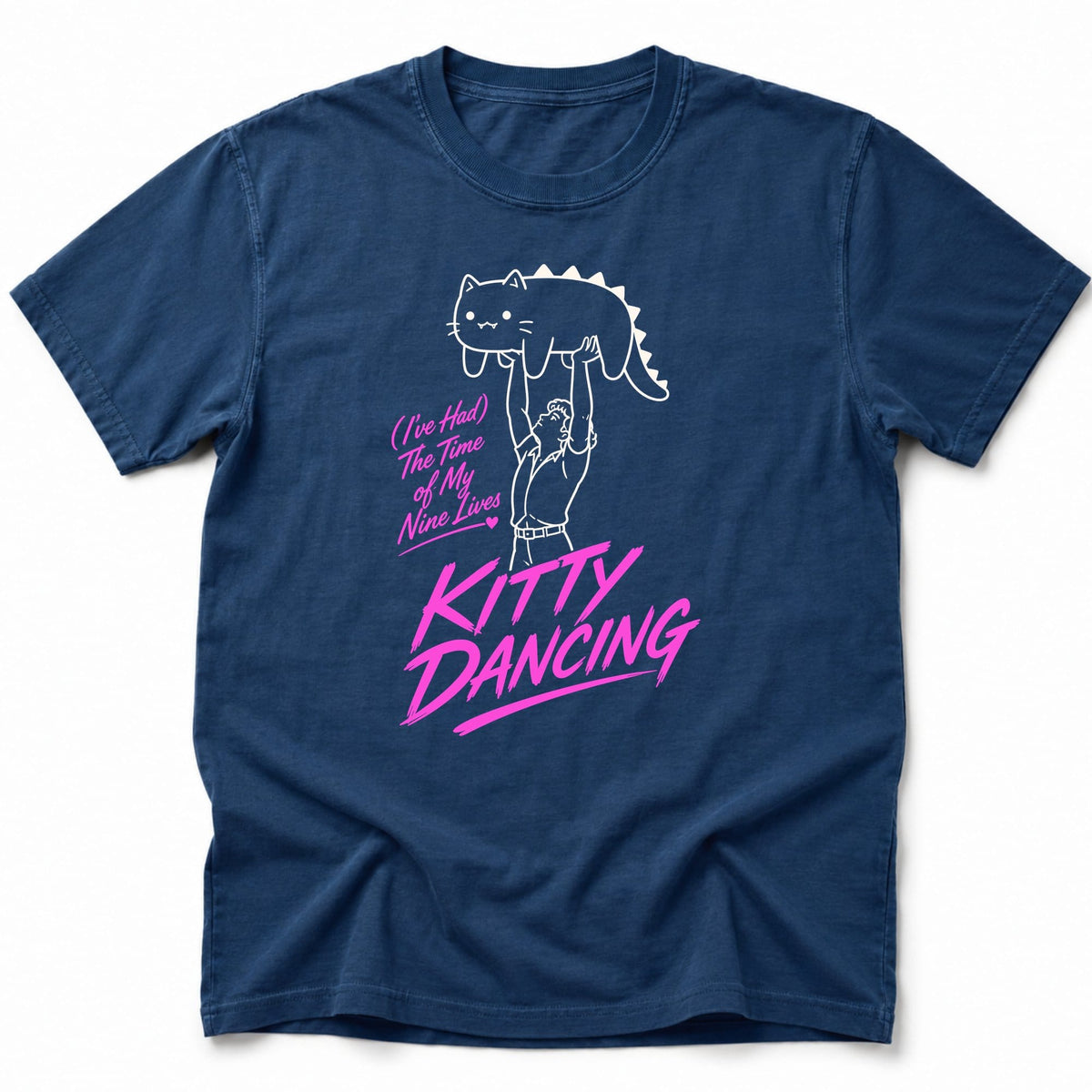 Kitty Dancing T-Shirt Navy / S 10906037760110593697 T-Shirt