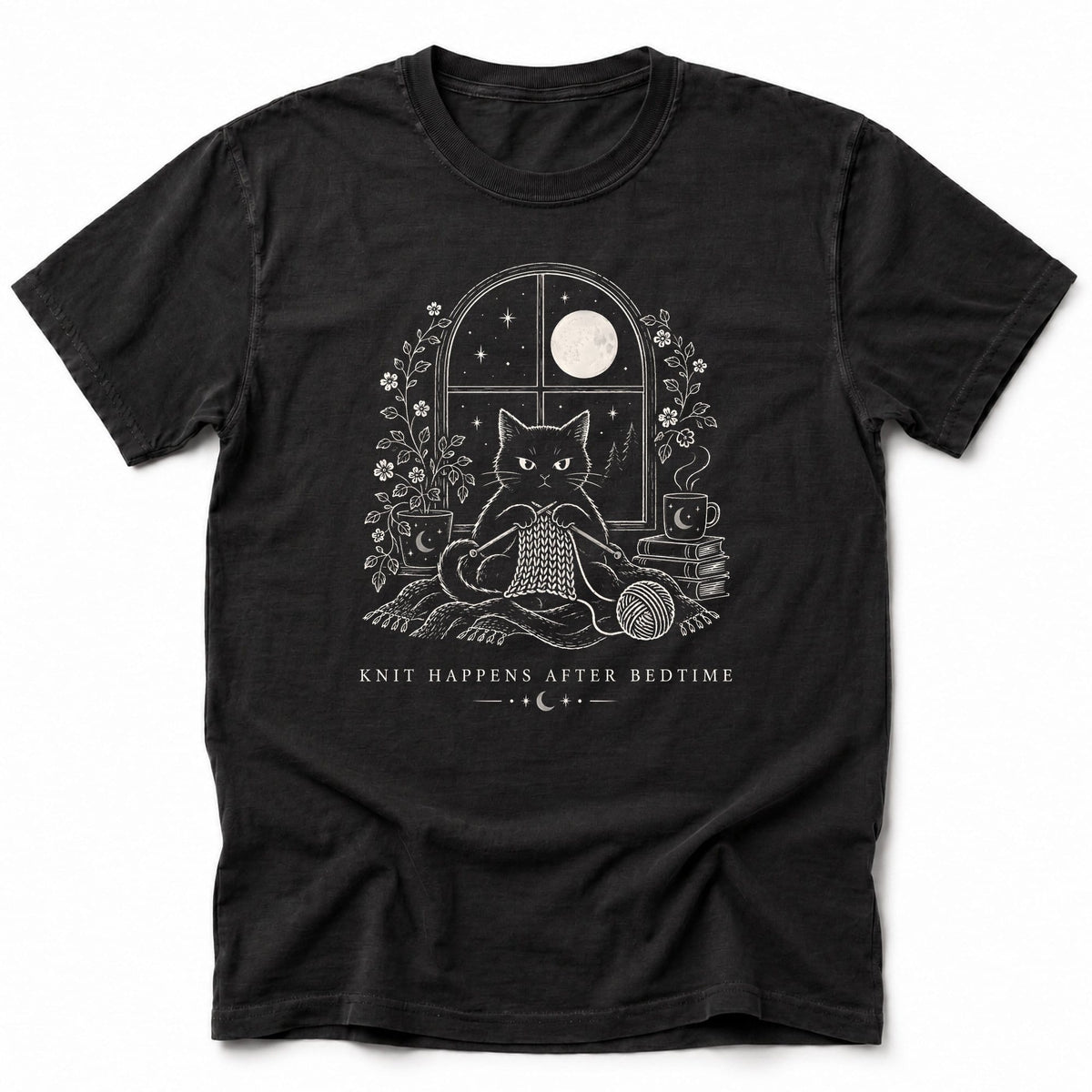 Knit Happens After Bedtime T-Shirt Black / S 50603087309787427530 T-Shirt