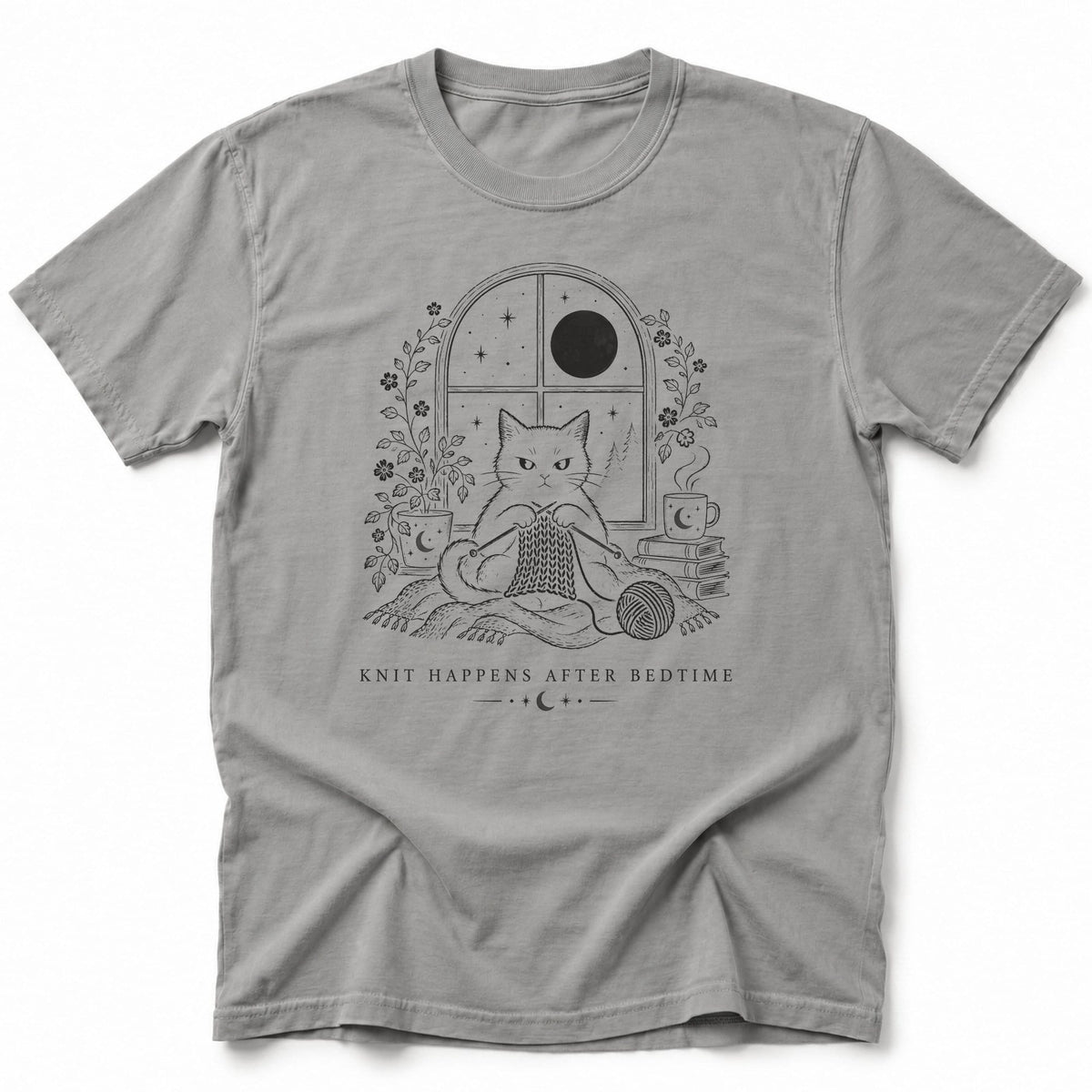 Knit Happens After Bedtime T-Shirt Grey / S 21534251550171480339 T-Shirt