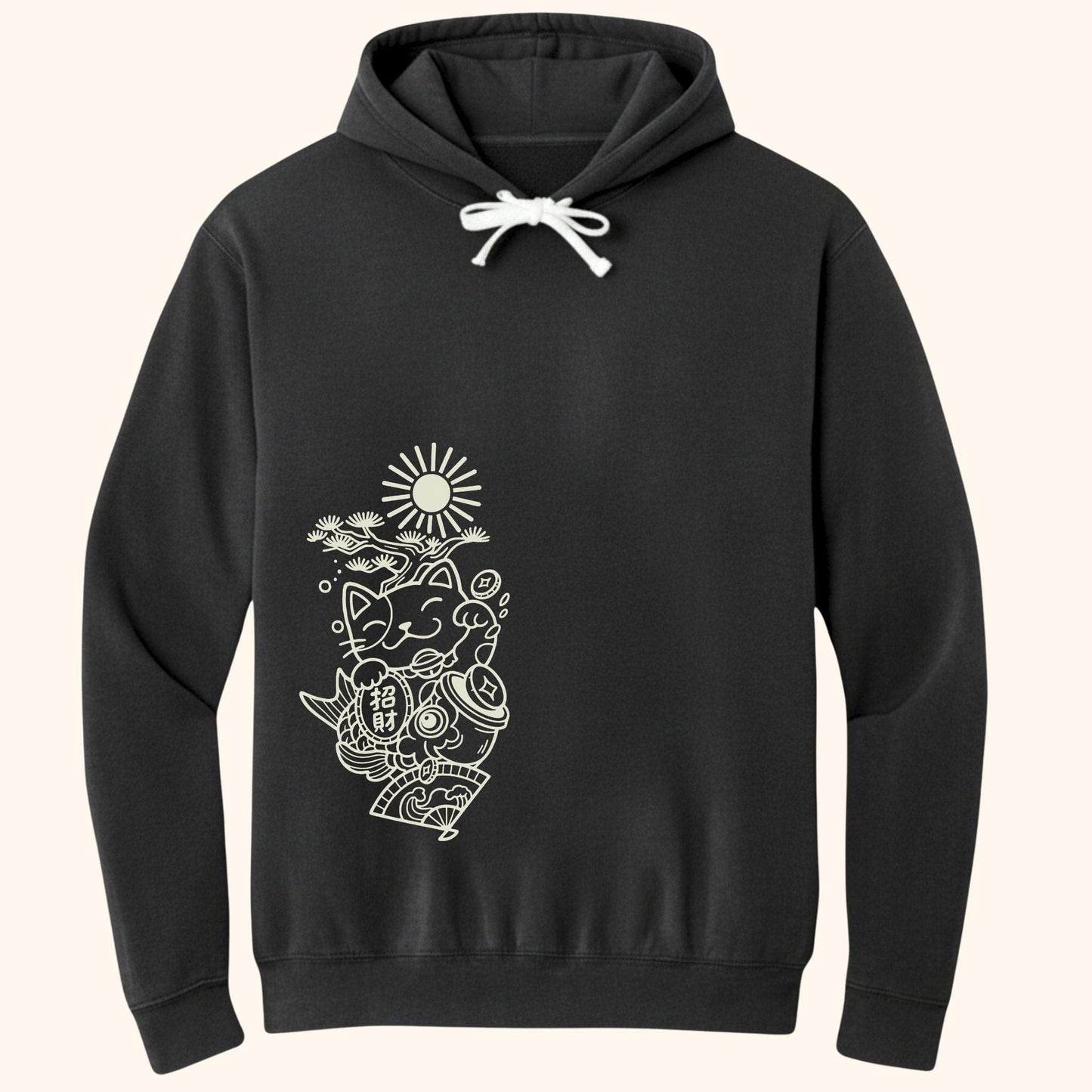 Koi And Fortune Hoodie Black / S 25318000270018747916 Hoodie