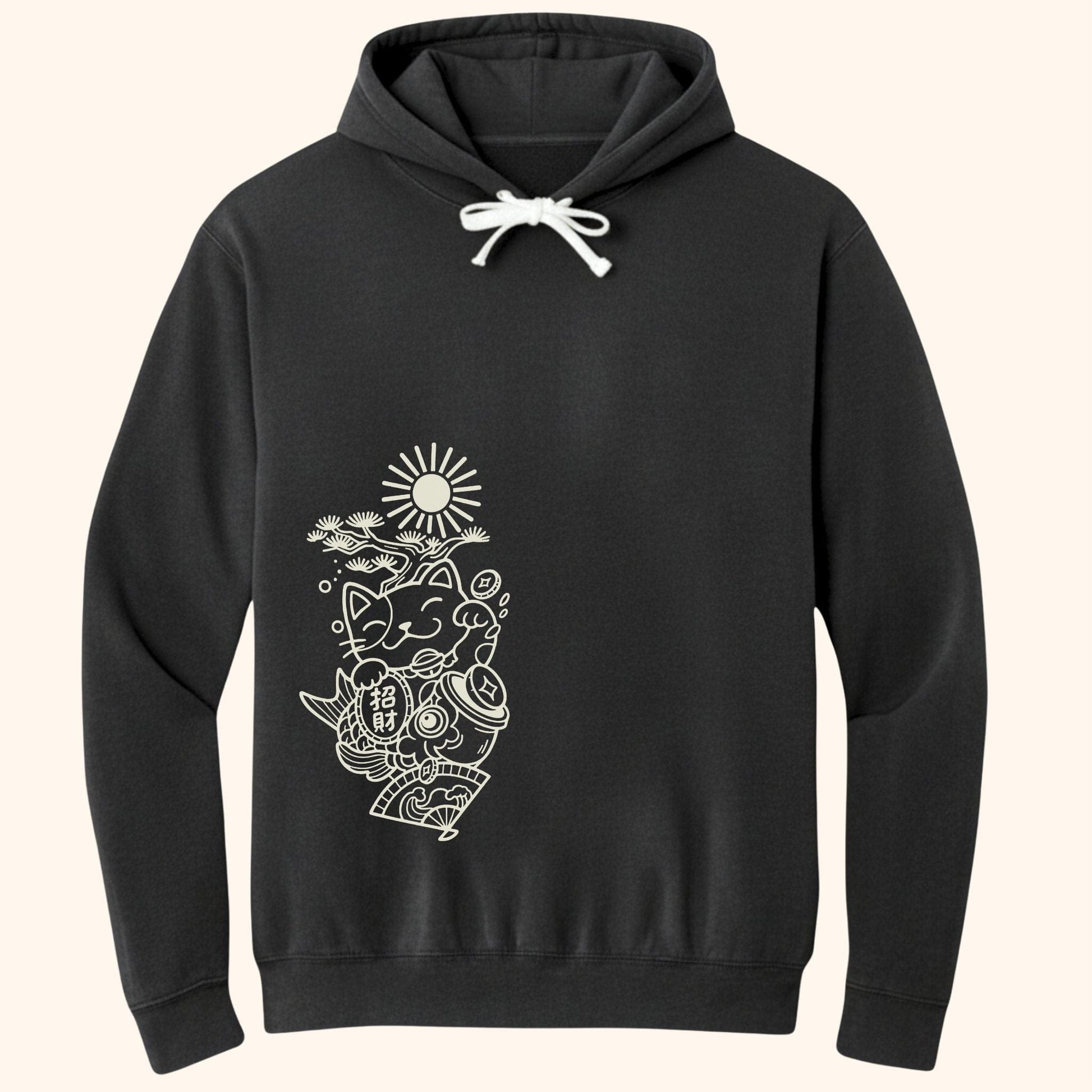 Koi And Fortune Hoodie Black / S 25318000270018747916 Hoodie