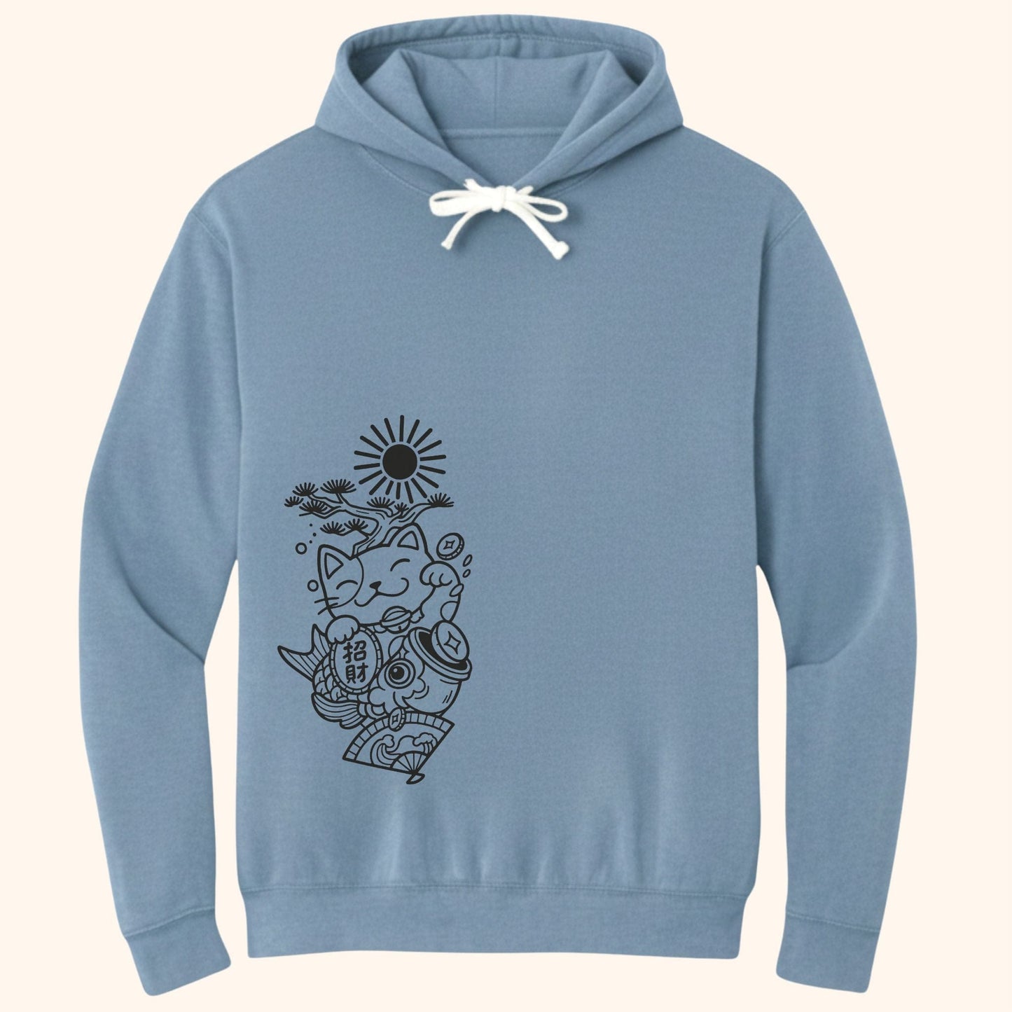 Koi And Fortune Hoodie Blue Jean / S 27166479635808303612 Hoodie