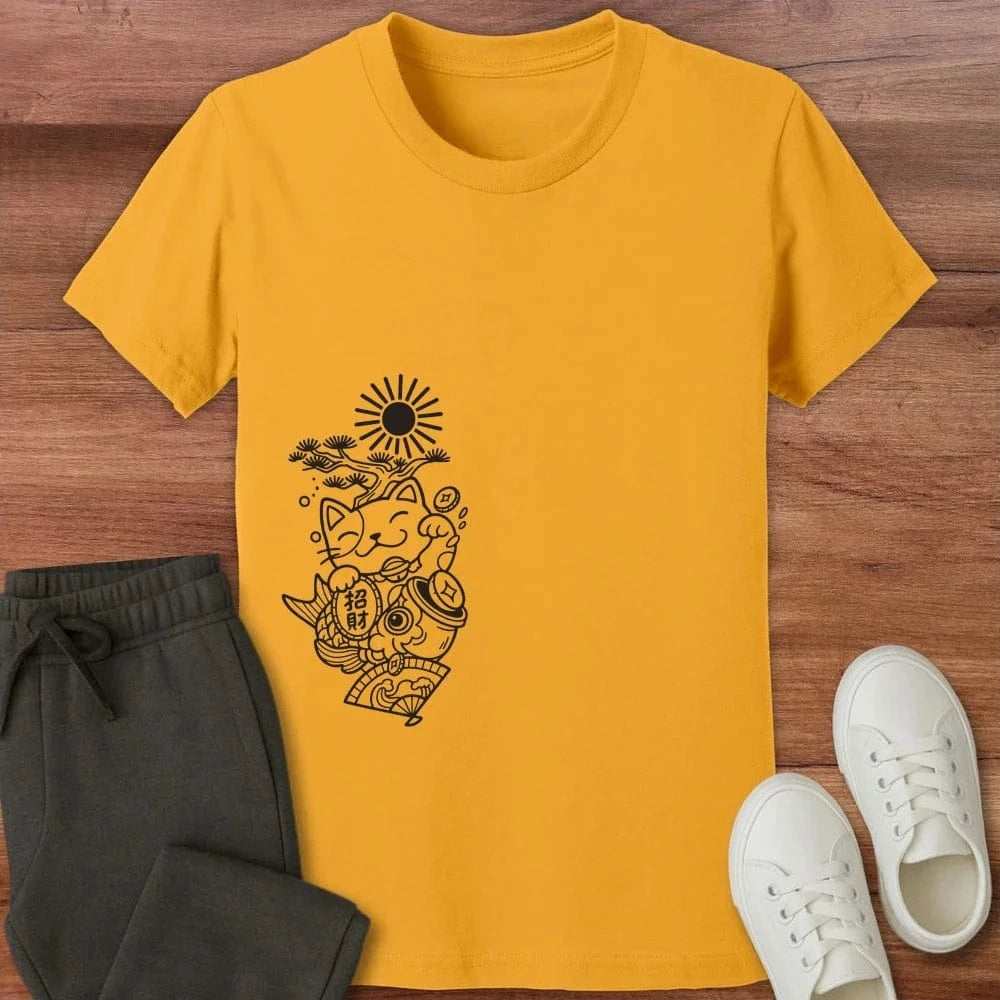 Koi And Fortune Kids Tee Gold / S 11862426868892298473 Kids clothes