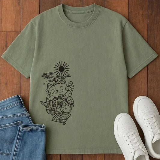 Koi And Fortune T-Shirt Moss / S 14807359711940088390 T-Shirt