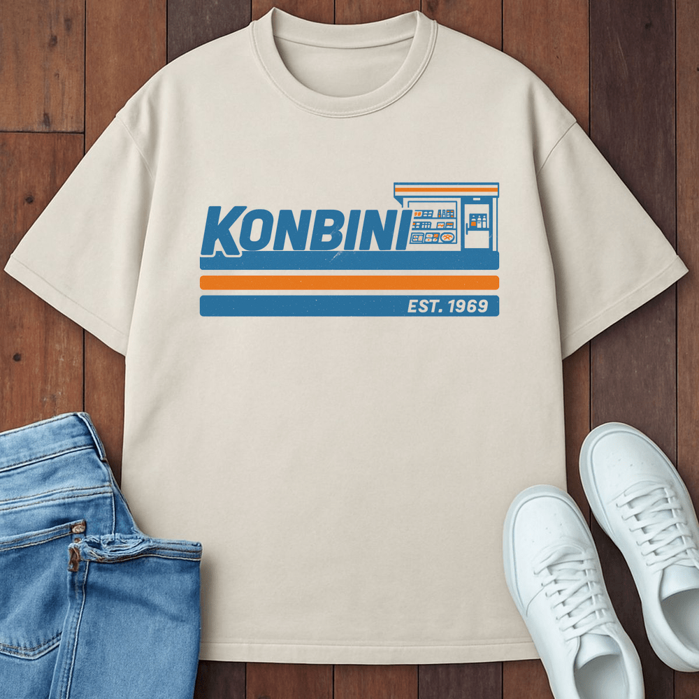 Konbini Est 1969 T-Shirt Ivory / S 50101355437900224291 T-Shirt