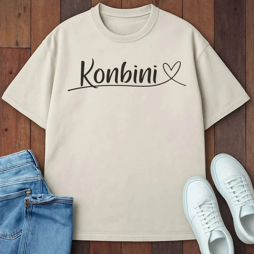Konbini Love T-Shirt Ivory / S 18007904764288476272 T-Shirt