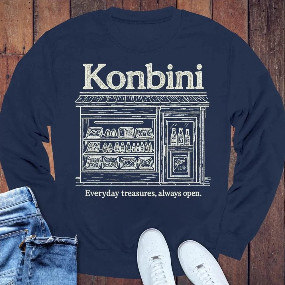 Konbini Store Sweatshirt S / Navy 82906777414165950417 Sweatshirt