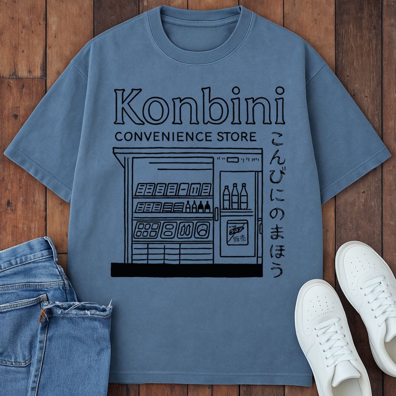 Konbini T-Shirt Blue Jean / S 14161771715297866811 T-Shirt