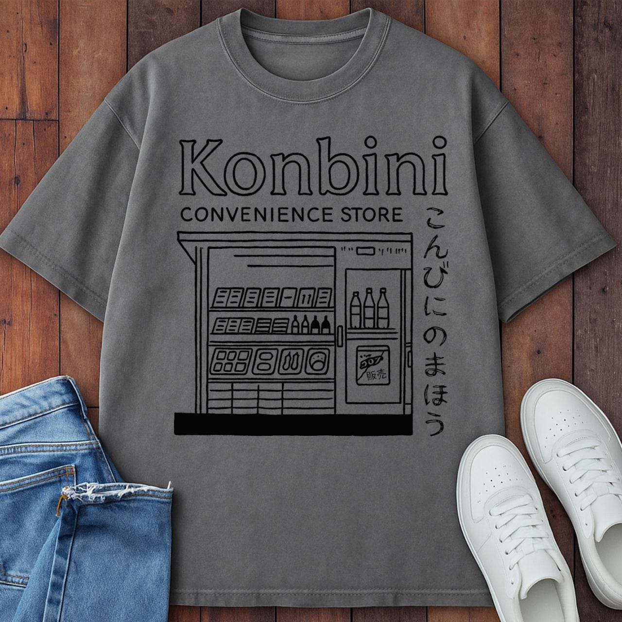 Konbini T-Shirt Grey / S 46491219001592518343 T-Shirt