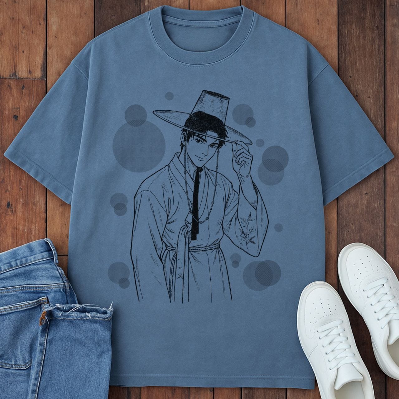 Korean Heartthrob T-Shirt Blue Jean / S 24852835281621451109 T-Shirt