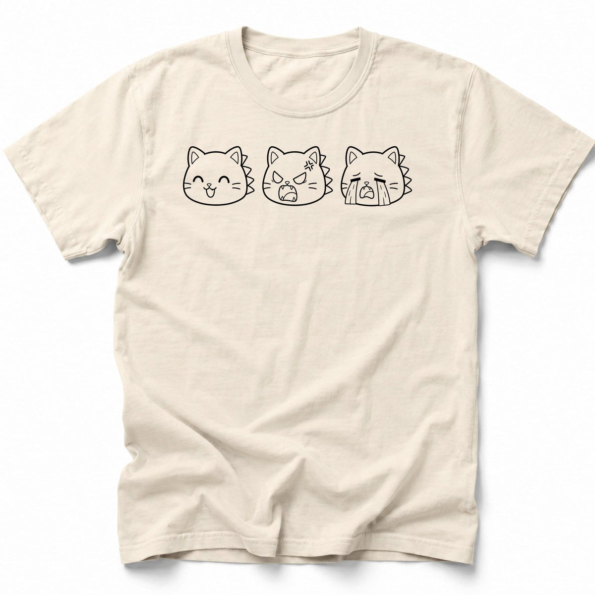 Kyatto Faces T-Shirt Ivory / S 81684175726884264302 T-Shirt