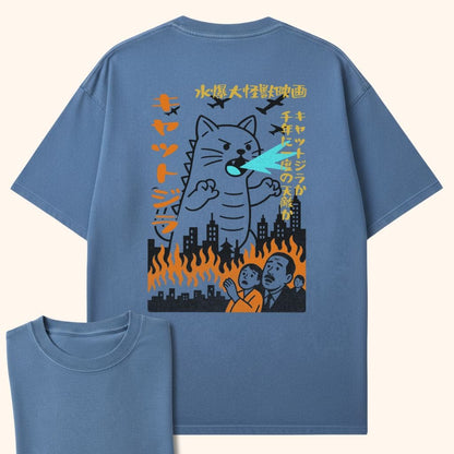 Kyattojira 1954 Back T-Shirt Blue Jean / S 30605689564846615662 T-Shirt