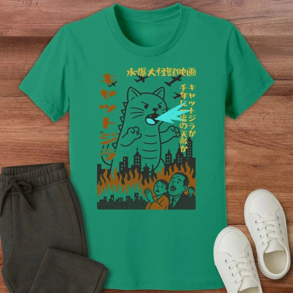 Kyattojira 1954 Kids T-Shirt Kelly / S 32800182557560618846 Kids clothes