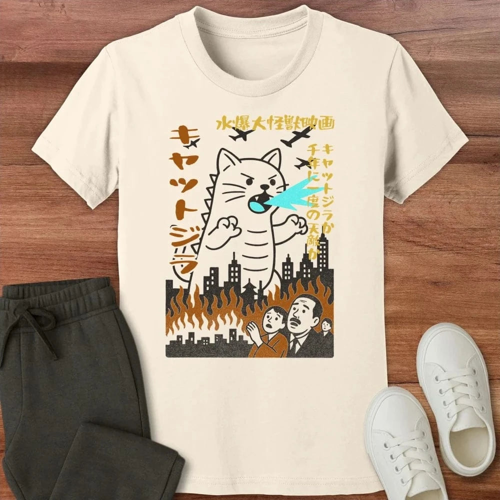 Kyattojira 1954 Kids T-Shirt Natural / S 98352081716834148606 Kids clothes