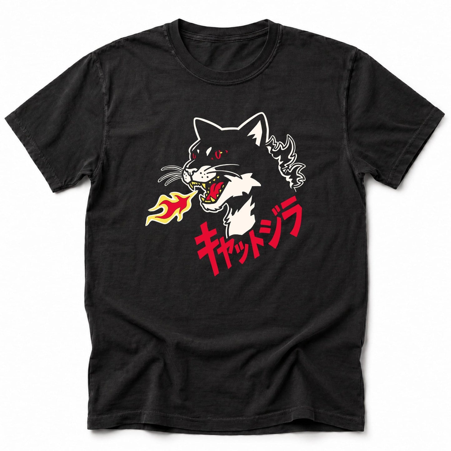 Kyattojira Ablaze T-Shirt Black / S 16341701861919624210 T-Shirt
