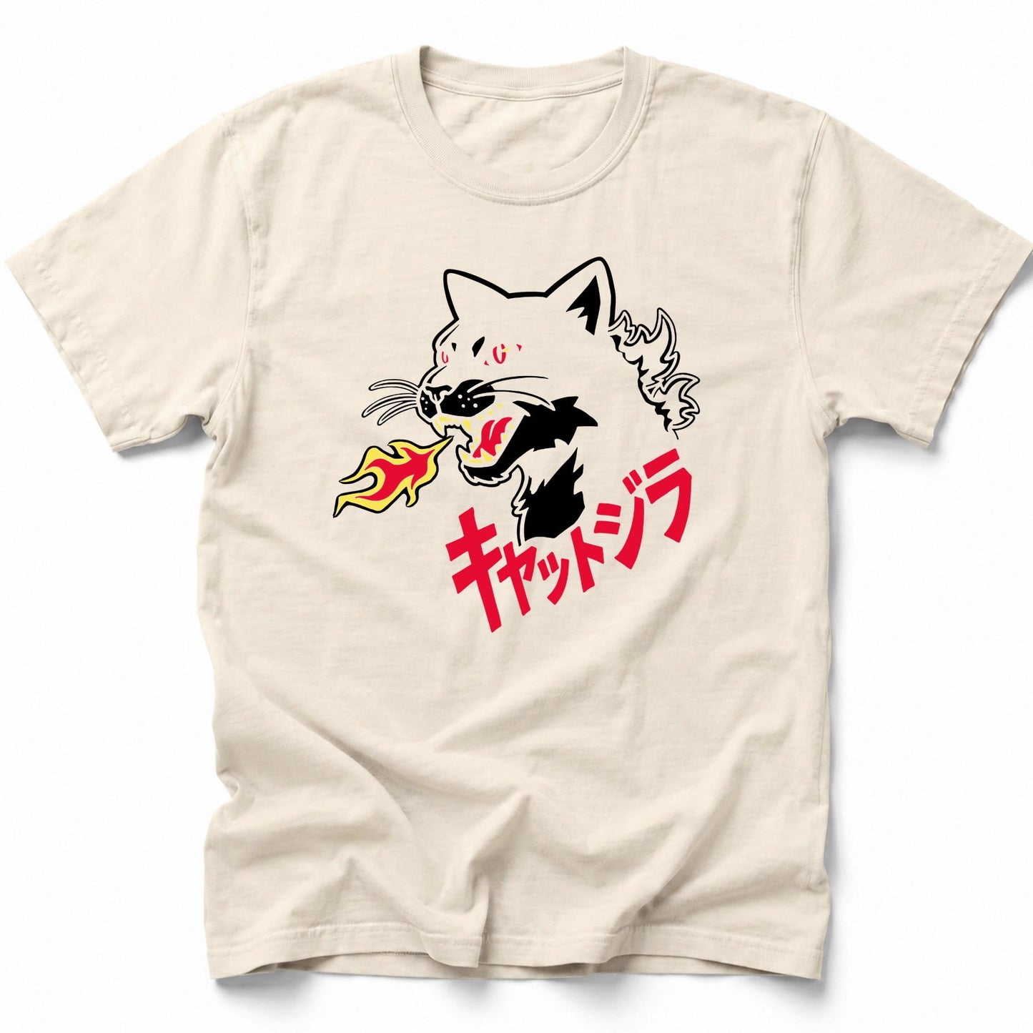 Kyattojira Ablaze T-Shirt Ivory / S 31731332737920269357 T-Shirt