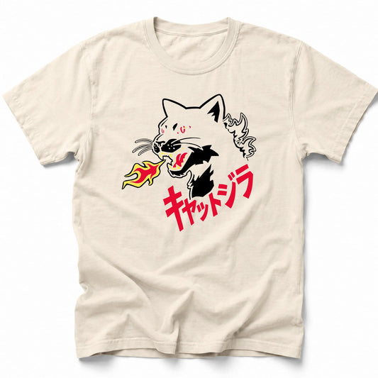 Kyattojira Ablaze T-Shirt Ivory / S 31731332737920269357 T-Shirt