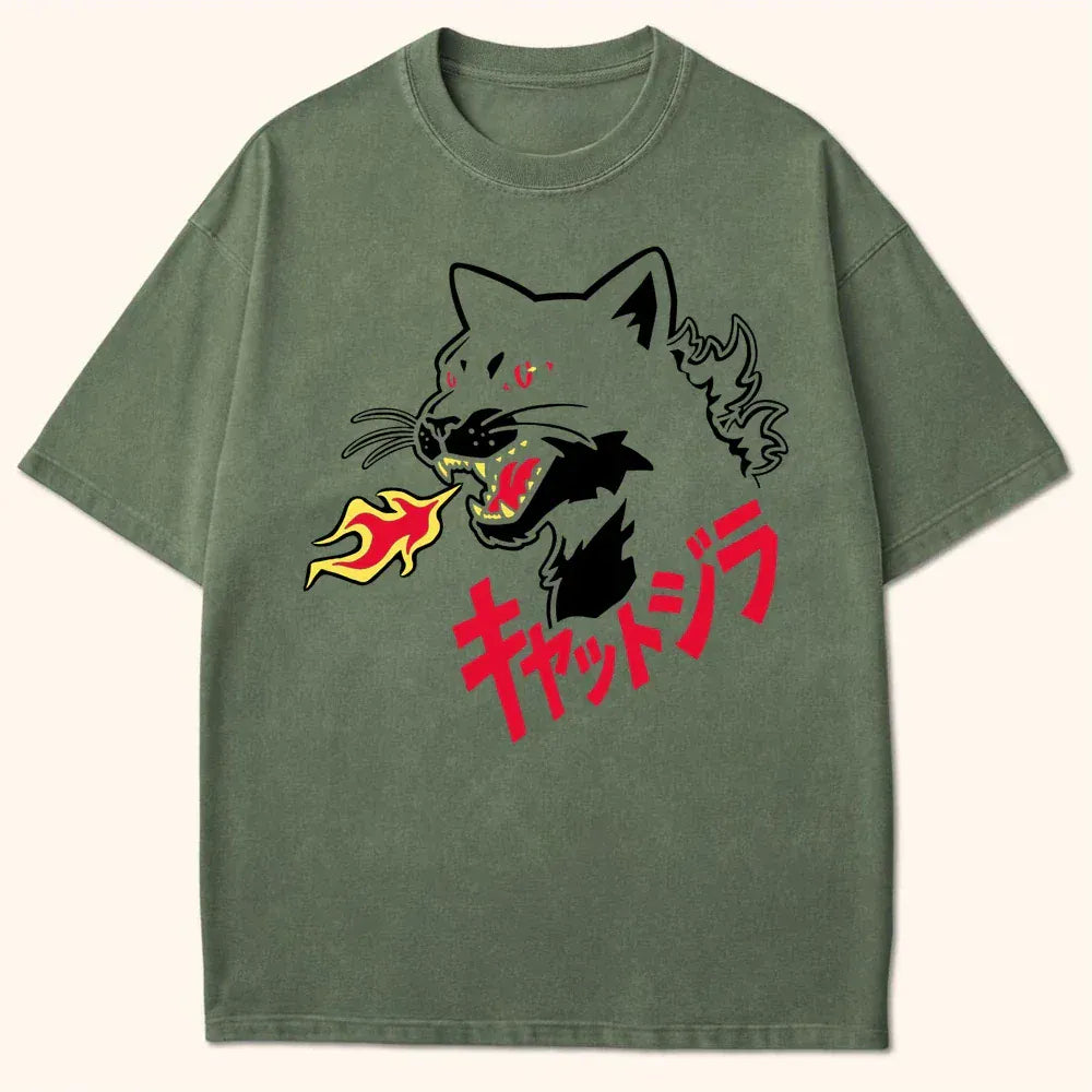 Kyattojira Ablaze T-Shirt Moss / S 25519882408744279791 T-Shirt