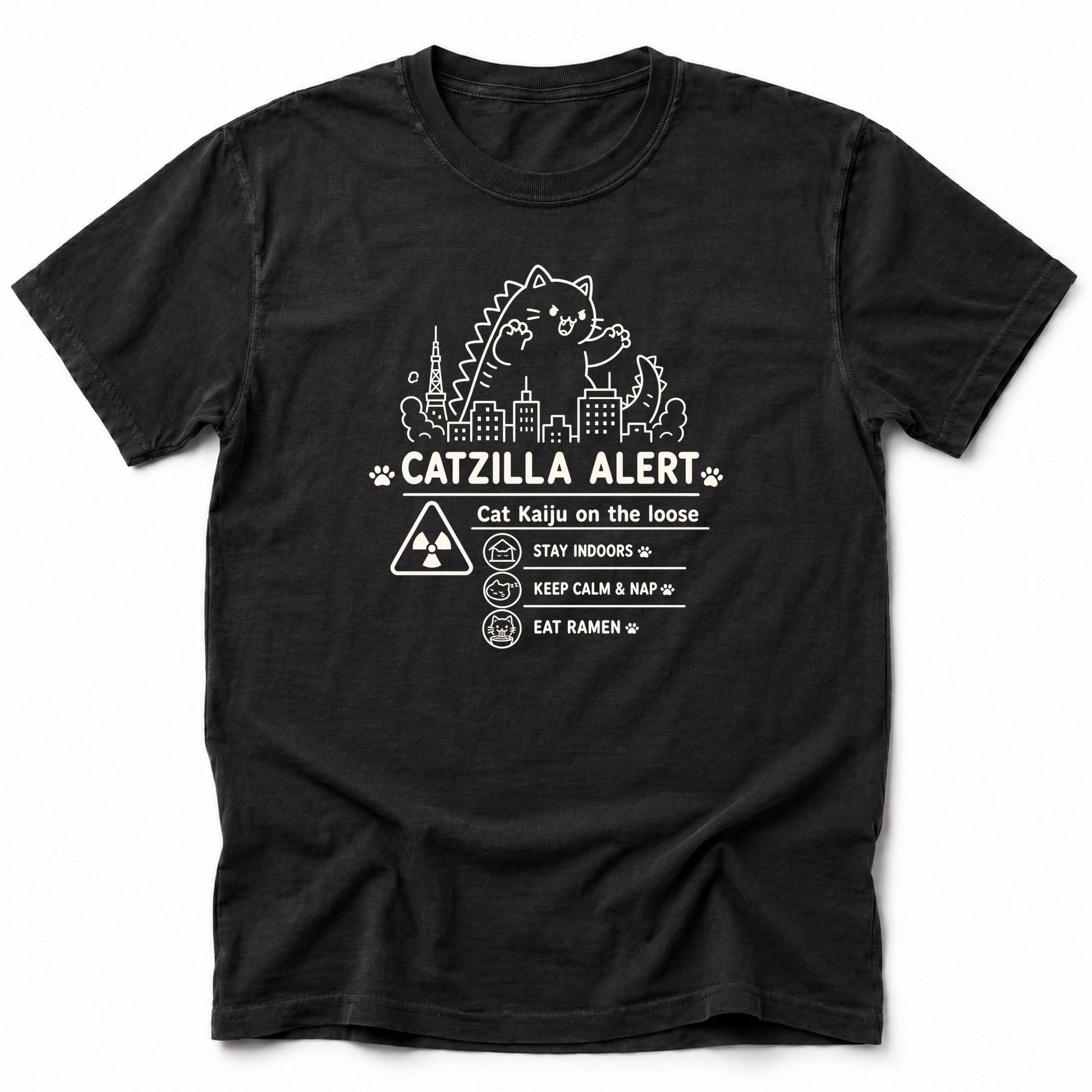 Kyattojira Alert T-Shirt Black / S 89067537446642031777 T-Shirt