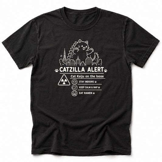 Kyattojira Alert T-Shirt Black / S 89067537446642031777 T-Shirt