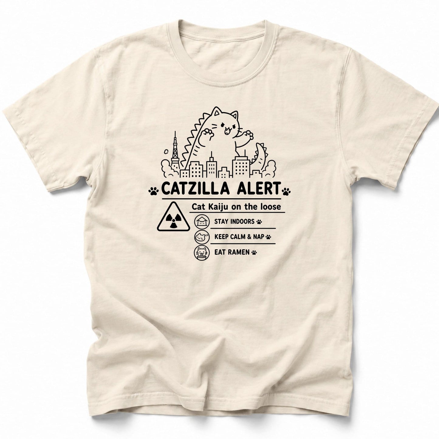 Kyattojira Alert T-Shirt Ivory / S 33132466607516496574 T-Shirt