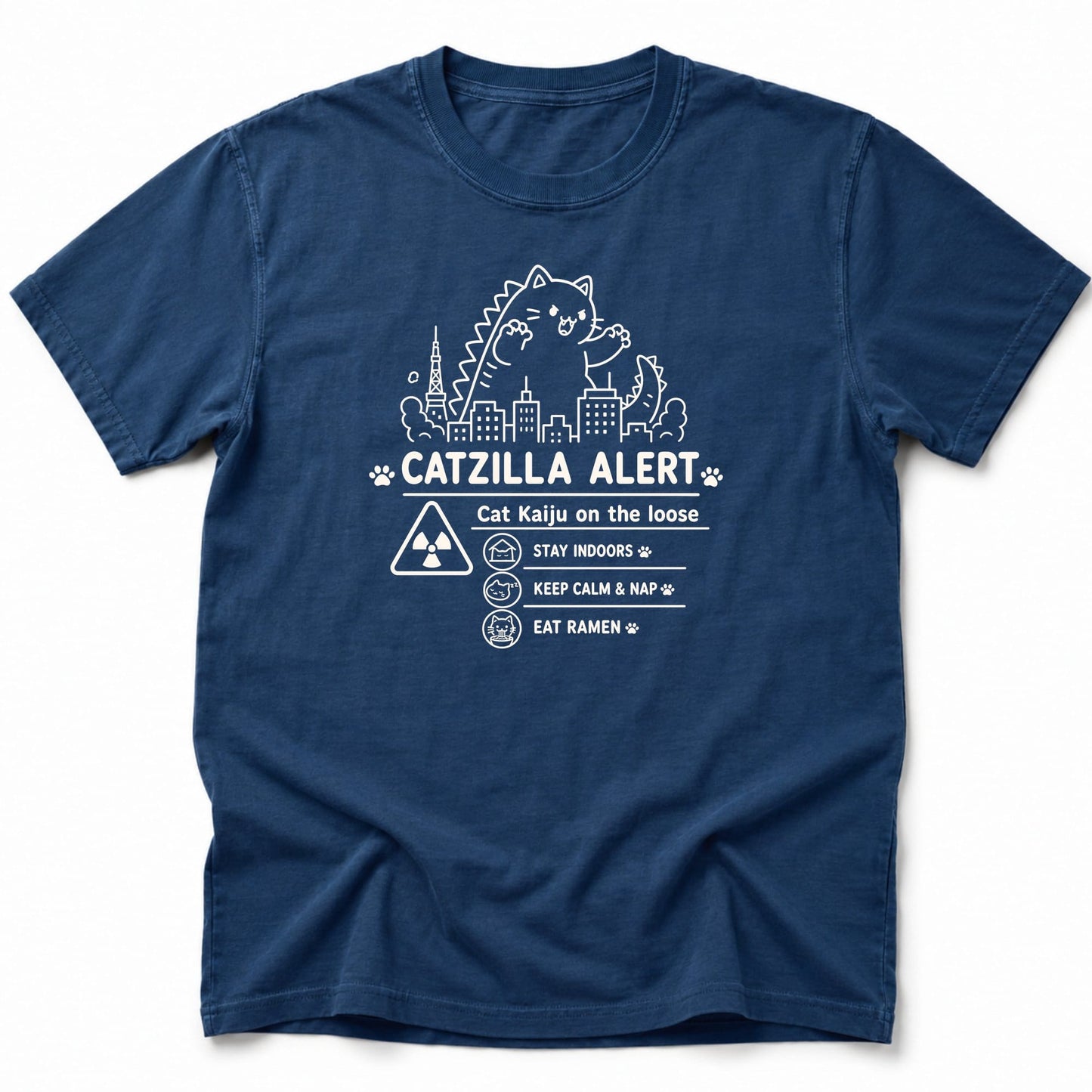 Kyattojira Alert T-Shirt Navy / S 28654743957019461798 T-Shirt