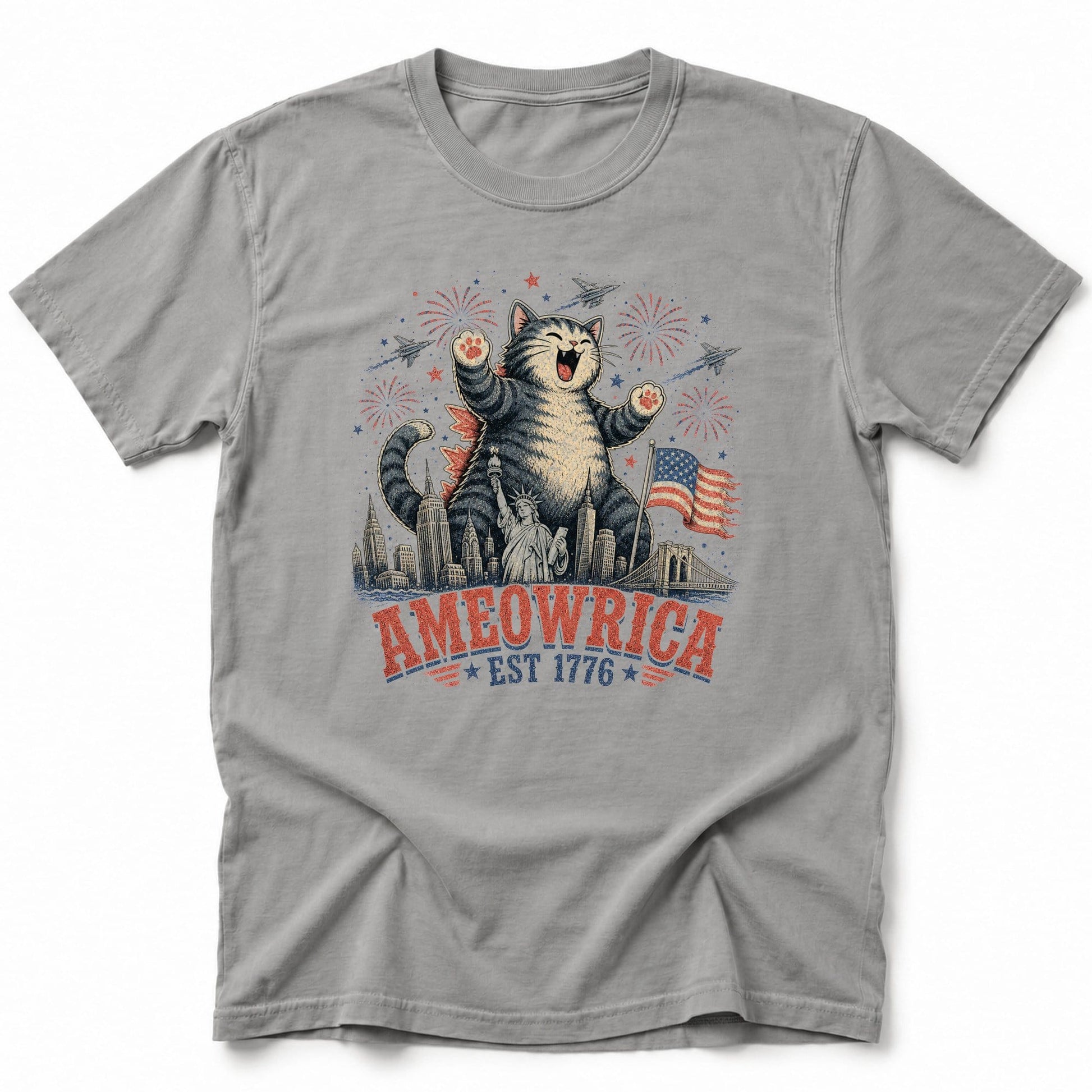 Kyattojira Ameowrica T-Shirt Grey / S 29336178447811722795 T-Shirt