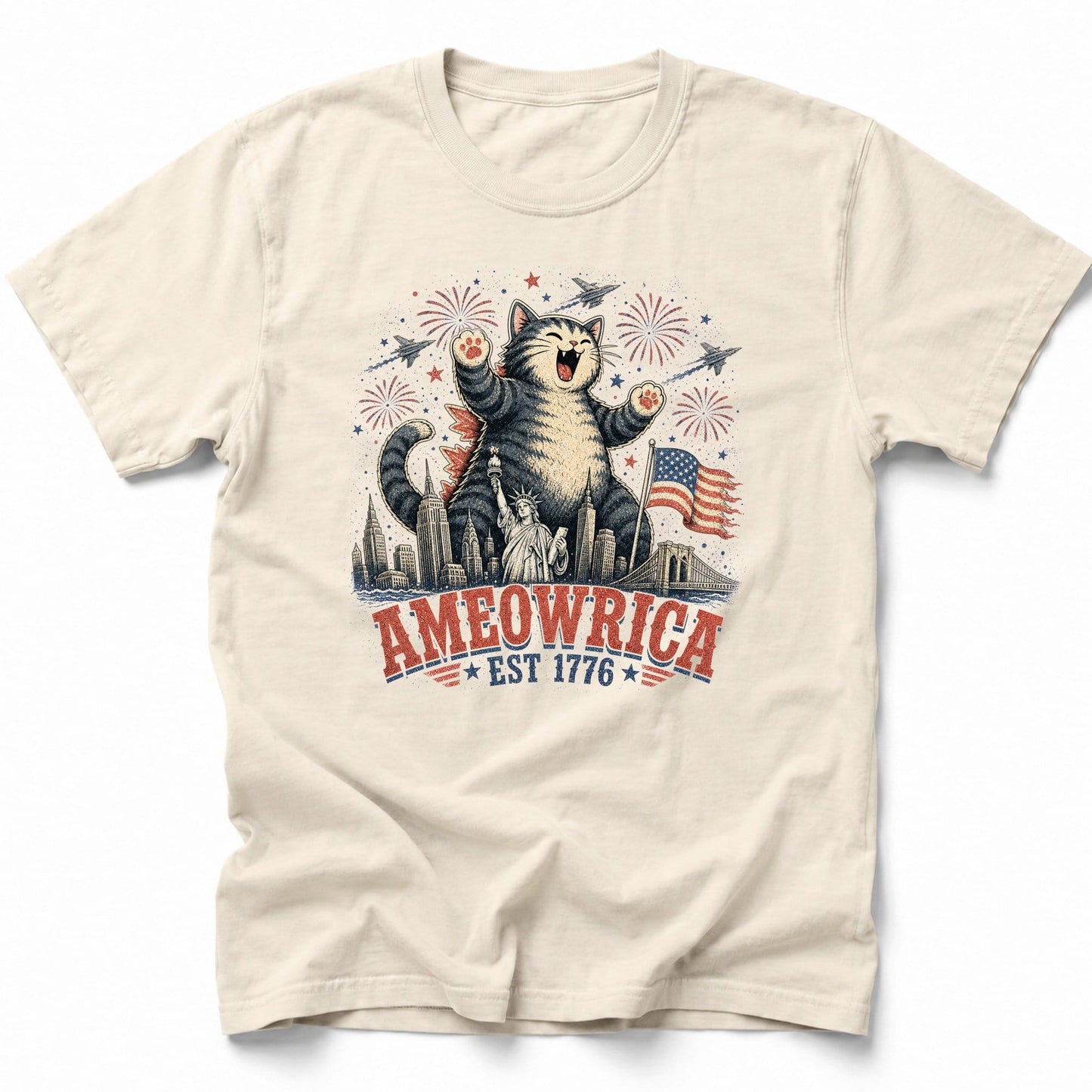 Kyattojira Ameowrica T-Shirt Ivory / S 12627951937962275944 T-Shirt
