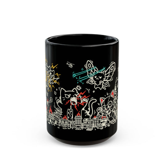 Kyattojira and Friends Clash Black Mug (15oz) 15oz 21067958858322425746 Mug