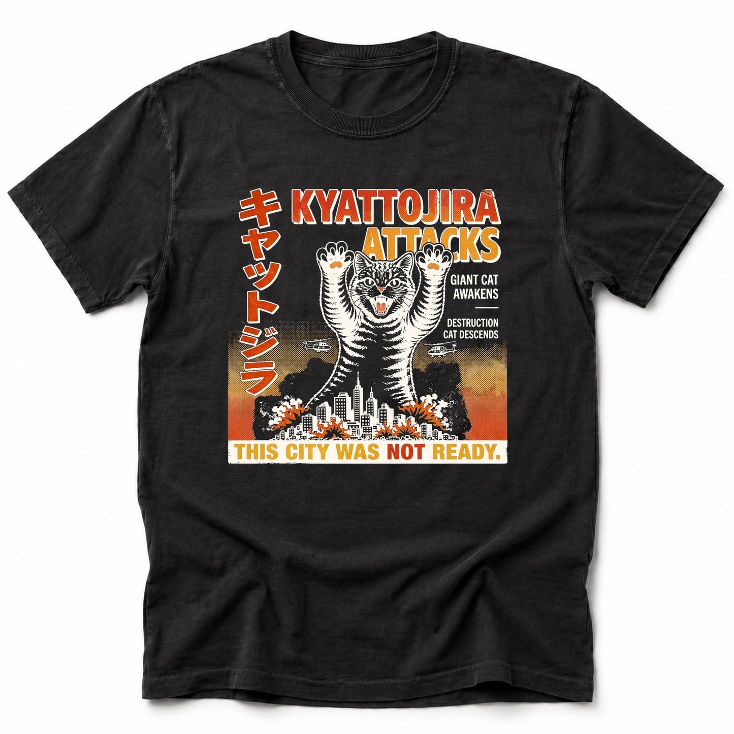 Kyattojira Arises T-Shirt Black / S 28185299768942451516 T-Shirt