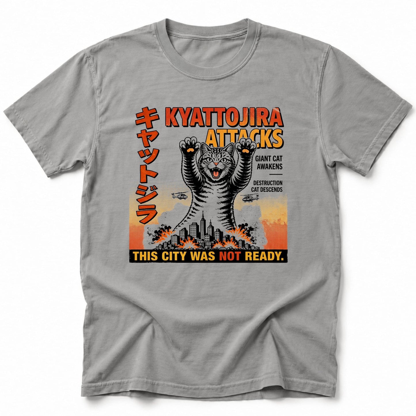 Kyattojira Arises T-Shirt Grey / S 65216717248626266706 T-Shirt