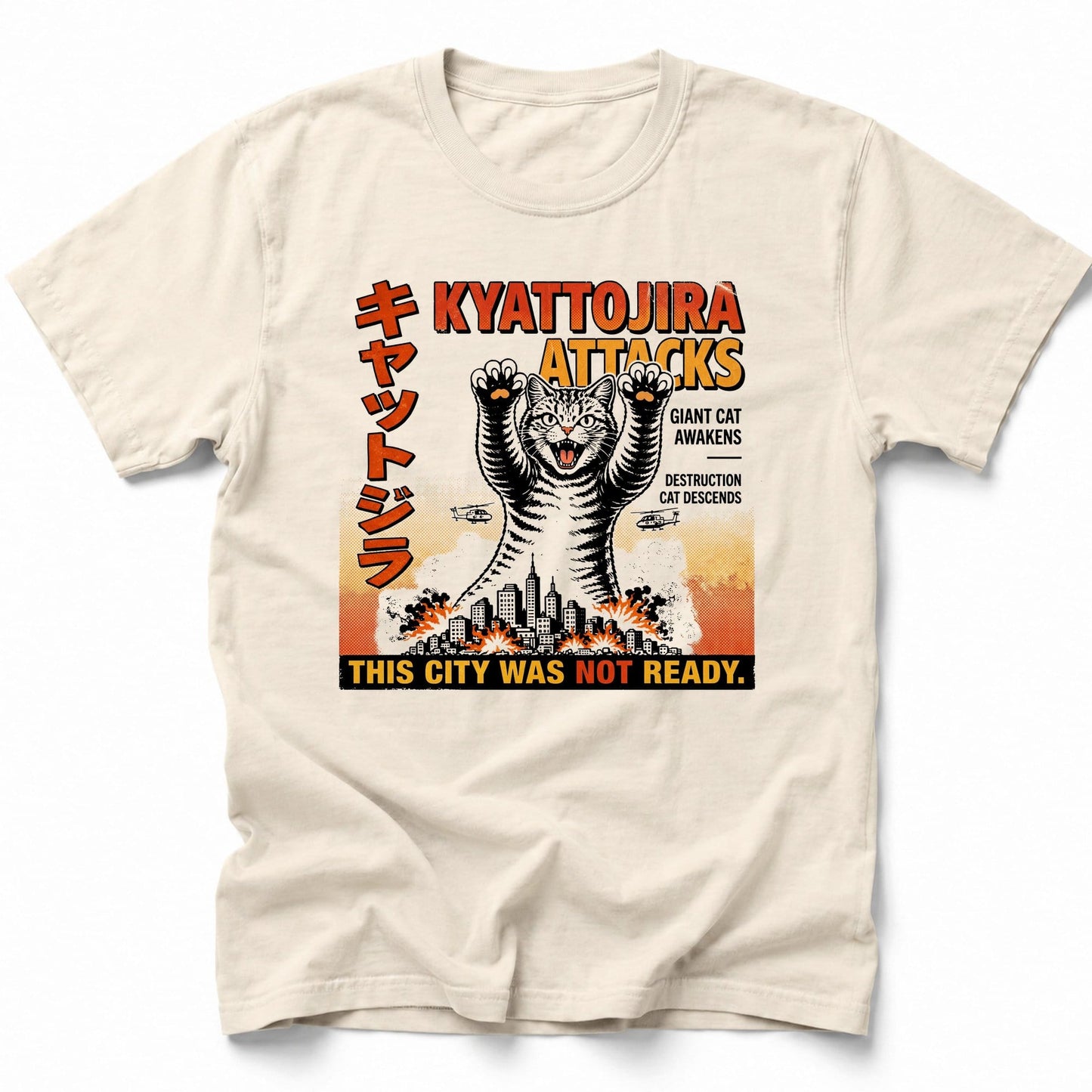 Kyattojira Arises T-Shirt Ivory / S 10172857632855104457 T-Shirt