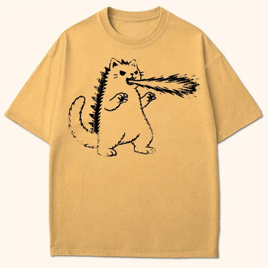 Kyattojira Beamu T-Shirt Mustard / S 19878744053890652274 T-Shirt