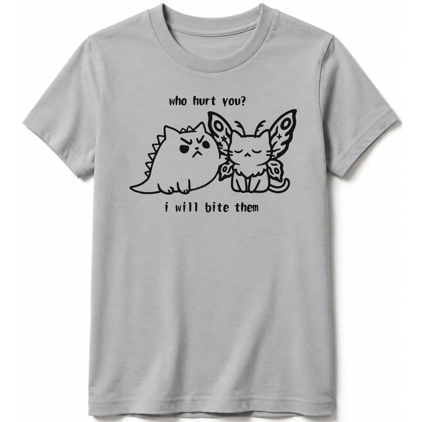 Kyattojira Bites Kids Tee Athletic Heather / S 19965869834053301929 Kids clothes